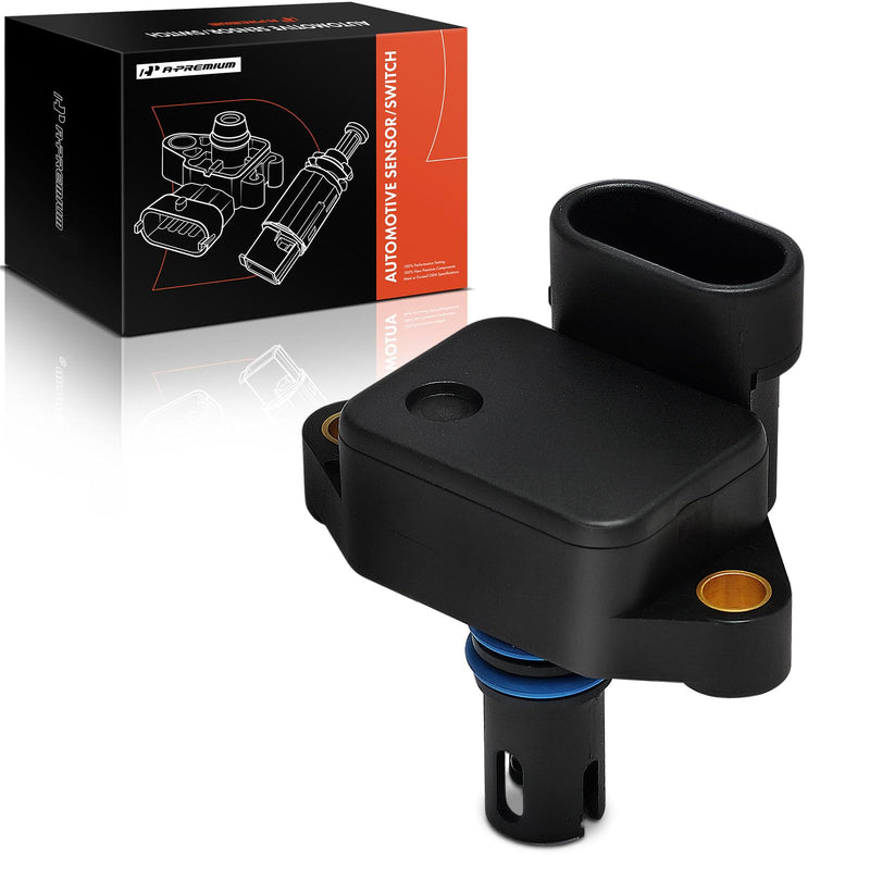 A-Premium Turbocharger Boost Sensor [4 Pins] Compatible with Saab 9-3 2003-2011, 9-3X 2010-2011