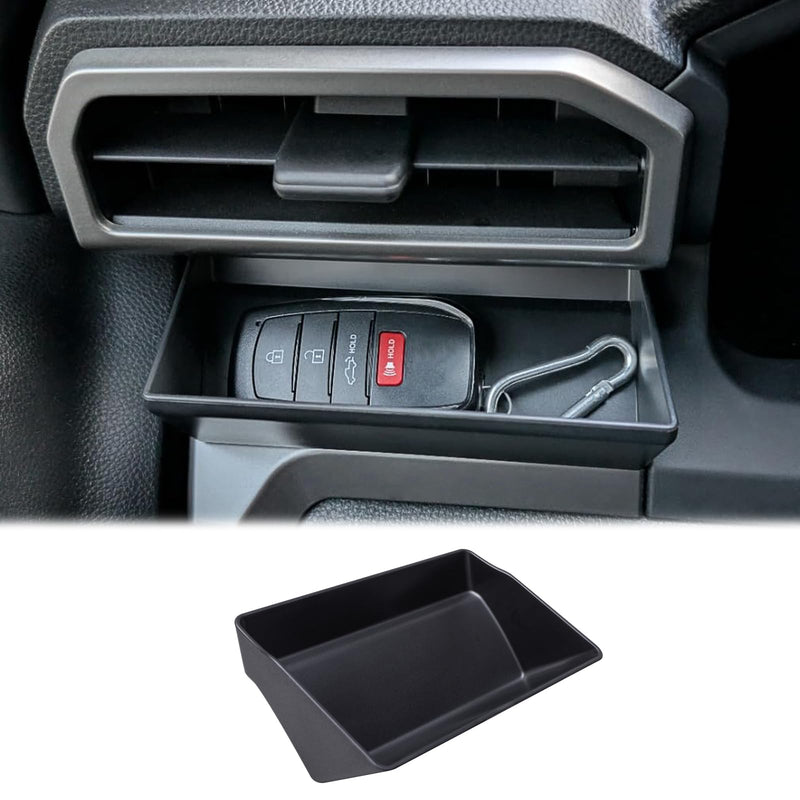 JKCOVER Driver's Air Vent Storage Tray Compatible with 2024 2025 Toyota Tacoma and 2025 Toyota 4Runner Accessories Driver's Side Extra Storage Organizer for Key Coin Card (Upgrade, No Need for Tape)