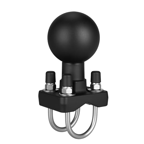 Double U-Bolt Fixed Base with 2.25" Ball. Suitable for Round Tubes and Half-Round Tubes, Compatible D-Size 2.25-inch Ball Double Socket arm. D-2.25"
