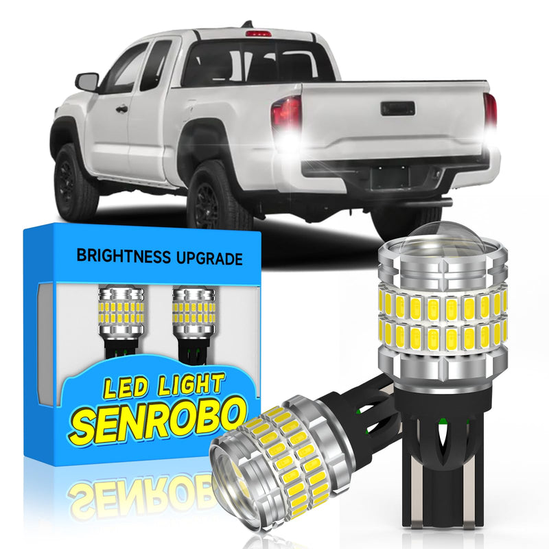 921 912 LED Reverse Light Bulb Fit for Toyota Tacoma 2005-2024, Super Bright T15 LED Bulb with Lens, 6000K Cool White Backup Lights Replacement, Pack of 2 For Toyota Tacoma(2005-2024)