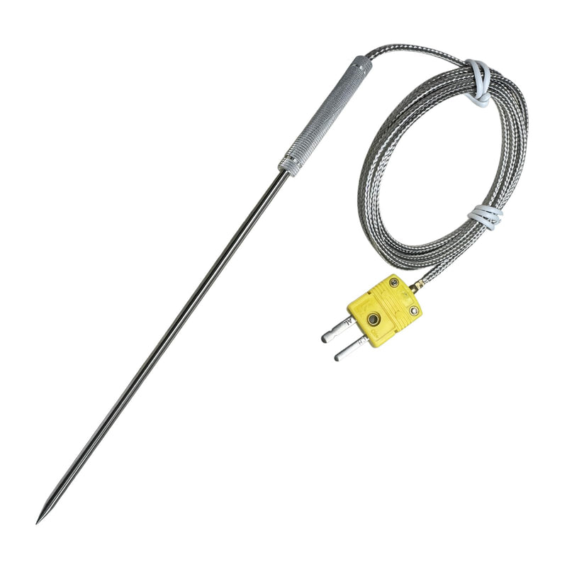 50360-K Type K Thermocouple Probe with 55-inch Stainless Steel Braided Cable. Compatible with Cooper-Atkins Type K Thermocouple Probes Temperature Range -40°F to 1100°F Suitable for ovens and Grills