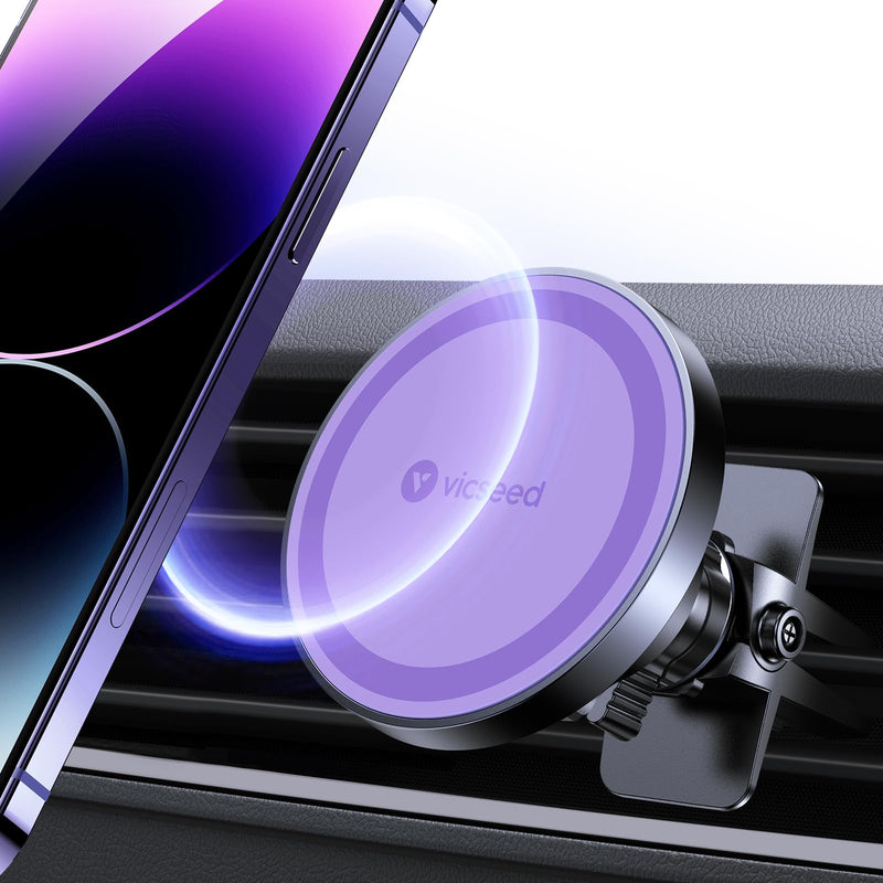 VICSEED for MagSafe Car Mount [Strongest Magnet Power] Car Phone Holder | Magnetic Phone Holder for Car Vent 360 Adjustable Magnetic Phone Mount for iPhone 17 Pro Max 16 15 14 13 12 Plus Mini Purple