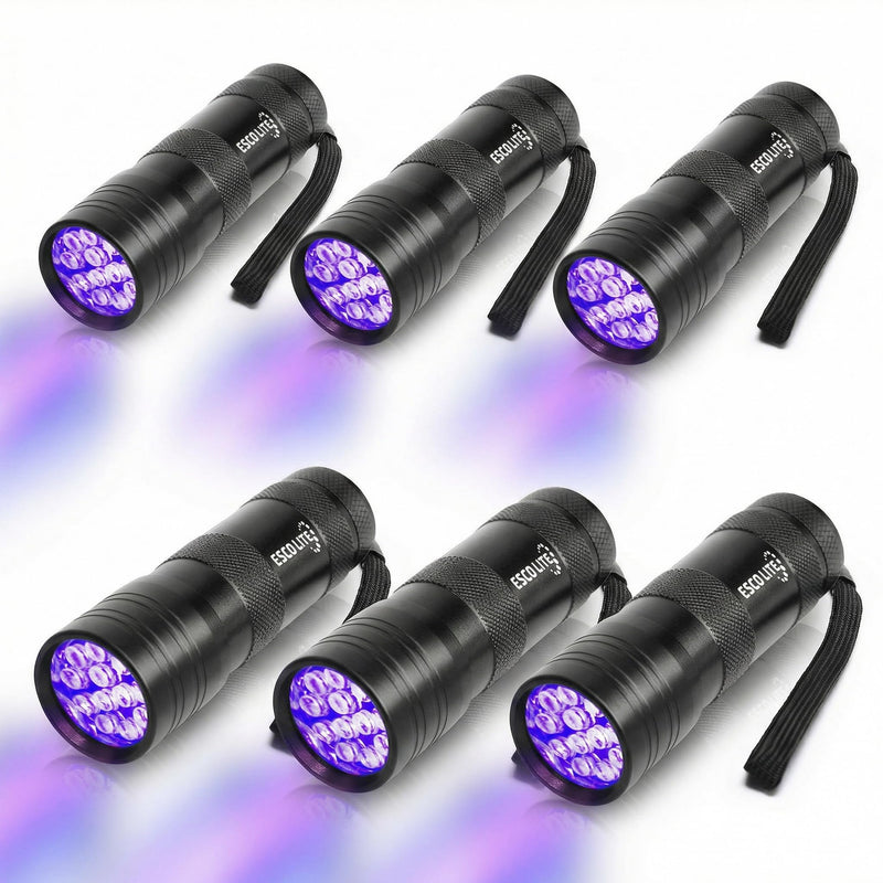 ESCO LITE 6pack 12led uv Flashlight