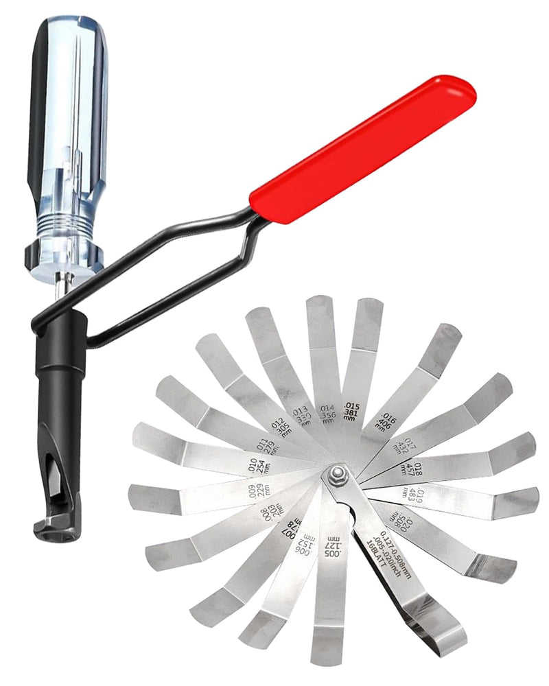 Valve Lash Adjustment Tool for 10mm Jam Nut,with Angled Feeler Gauge, Slotted Valve Adjusting Stud, Compatible with Honda,Toyota,Nissan and Other Japanese Car Engines