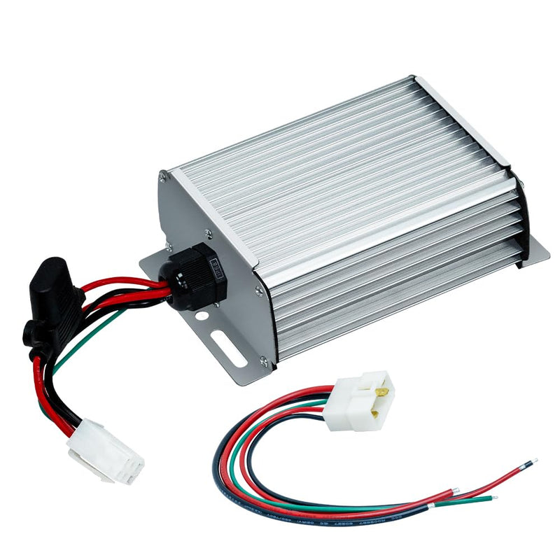 DC-DC 96V 84V 72V 60V 48V 36V to 12V 30A 360W Step Down Converter Voltage Reducer Regulator with Fuse for Golf Carts, Headlights, Taillights, Solar Panels and Radios Aluminum
