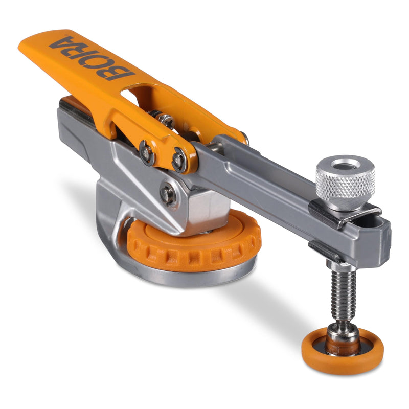 BORA Auto Adjust Hold Down Clamp Fits Standard 5/16-inch T Track - Universal T Slot Toggle Clamp for Woodworking Rotates 360 Degrees for Clamping Projects - BR-G050101 Horizontal T-Track Clamp