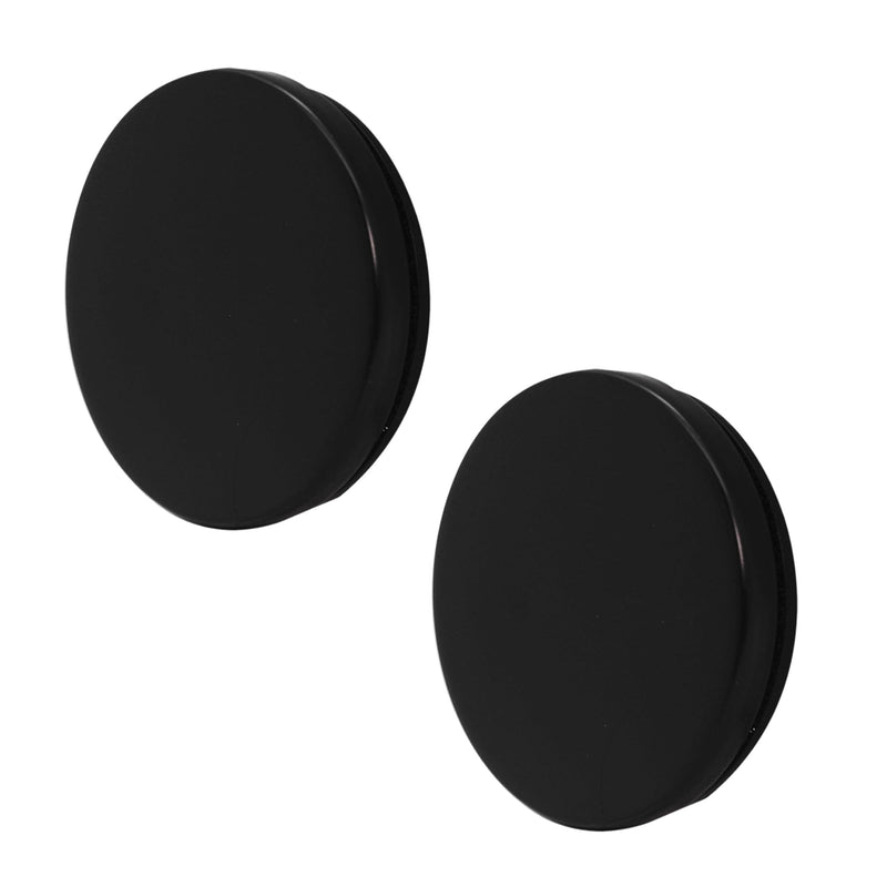Westbrass D980R-2-62 Floating No-Hole Bath Waste Overflow Faceplate and Adaptor, Matte Black (2-Pack) 2 Pack