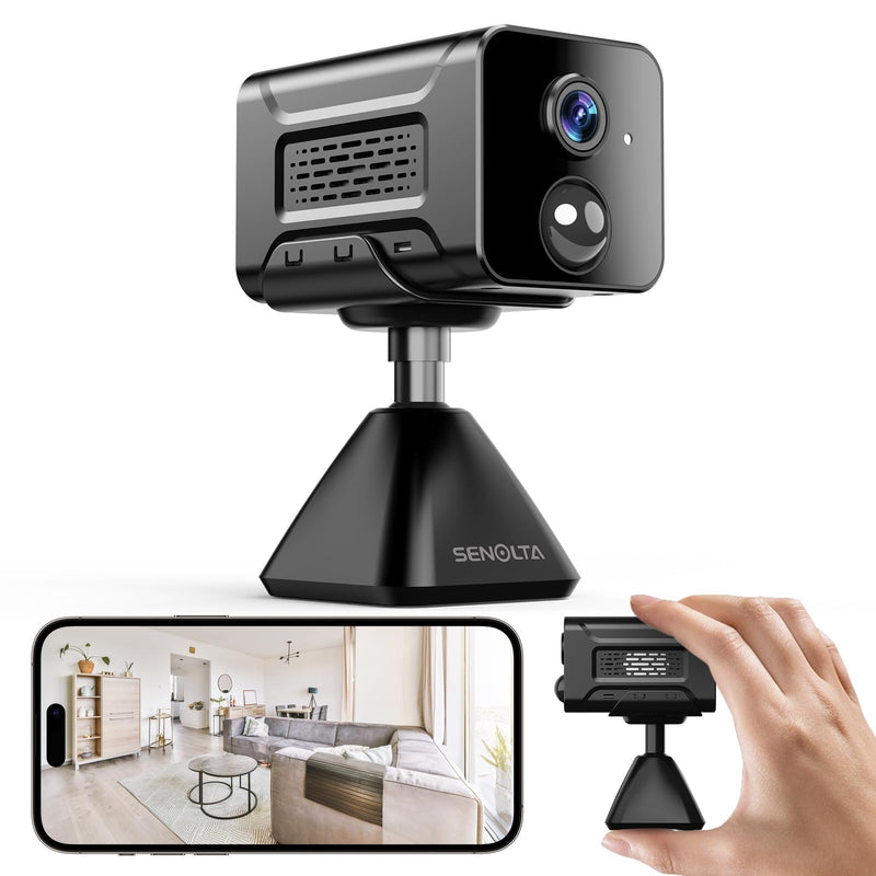 Hidden Camera – 2K HD Wireless Spy Camera with Audio/Video, Mini Indoor Camera for Home Security, AI Motion Detection, Night Vision, Built-in Siren, Two-Way Audio, 60-Day Battery Life