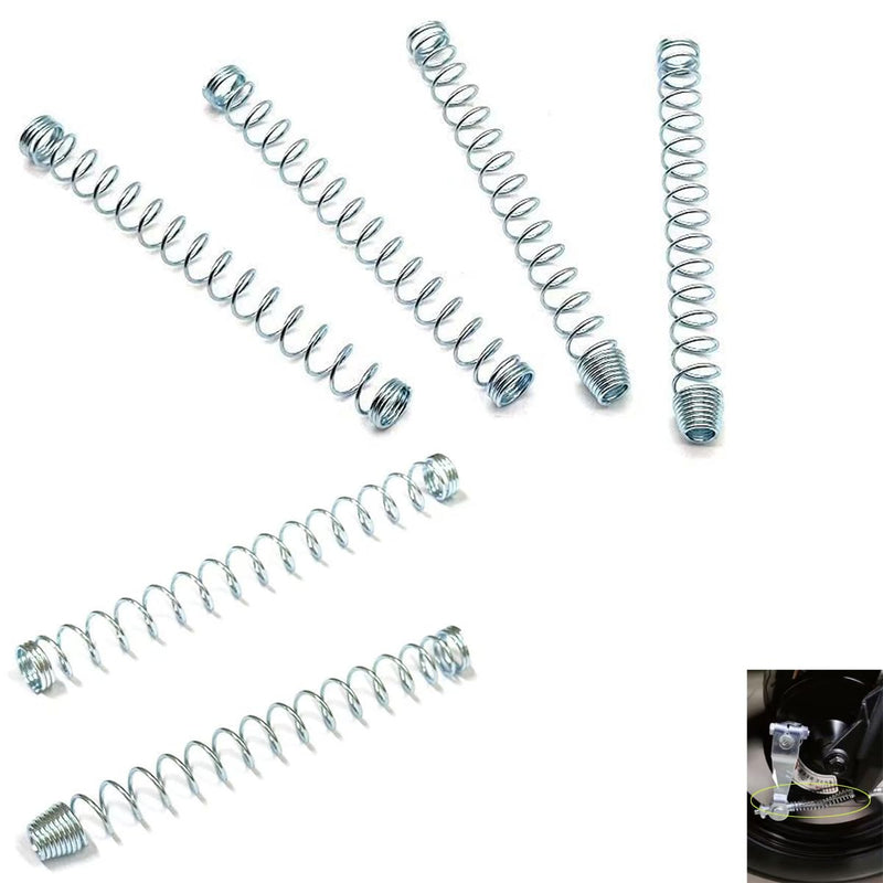 6 Pack Rear Brake Cable Spring Replacement 4 Inch Adjusting Joint Pin Return Springs Parts for Bicycle ATV Scooter Motorcycle Rear Drum Brake Cable Adjuster Nut Spring Kit Clutch Cable