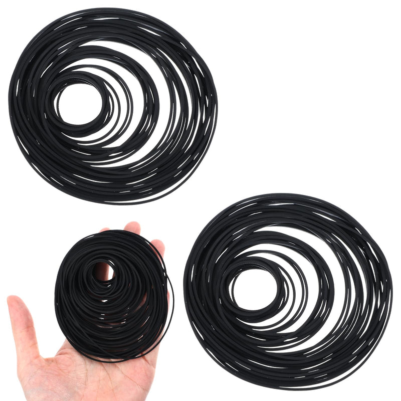 150pcs Cassette Belts,VCR Belts, Record Player Belt Replacement 20-120mm, Repair and Maintenance Hybrid Flat Cassette Player Belt, for DVD CD LD VCR Repeater Drive 1mm Width