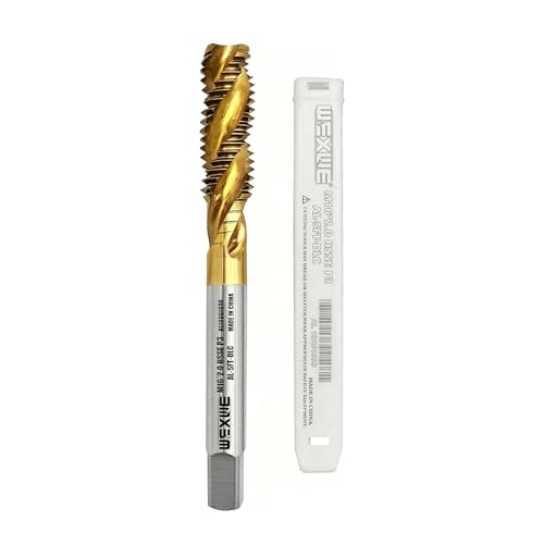 Tools M16 x 2.0 DLC Coating Spiral Flute Thread Tap, Metric Machine Threading Tap High Speed Steel Cobalt(HSSCo), Round Shank with Square End, H2 Tolerance, 1pcs M16x2.0mm JIS SFT 1pcs