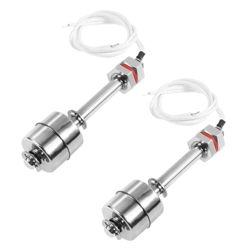 2 Pcs Stainless Steel Float Switch Water Level Sensor Water Level Controller Sensor Switch M10 for Smart Toilet Solar Tank Pool Pump Liquid Control Length 95mm Silver 2pcs 95MM