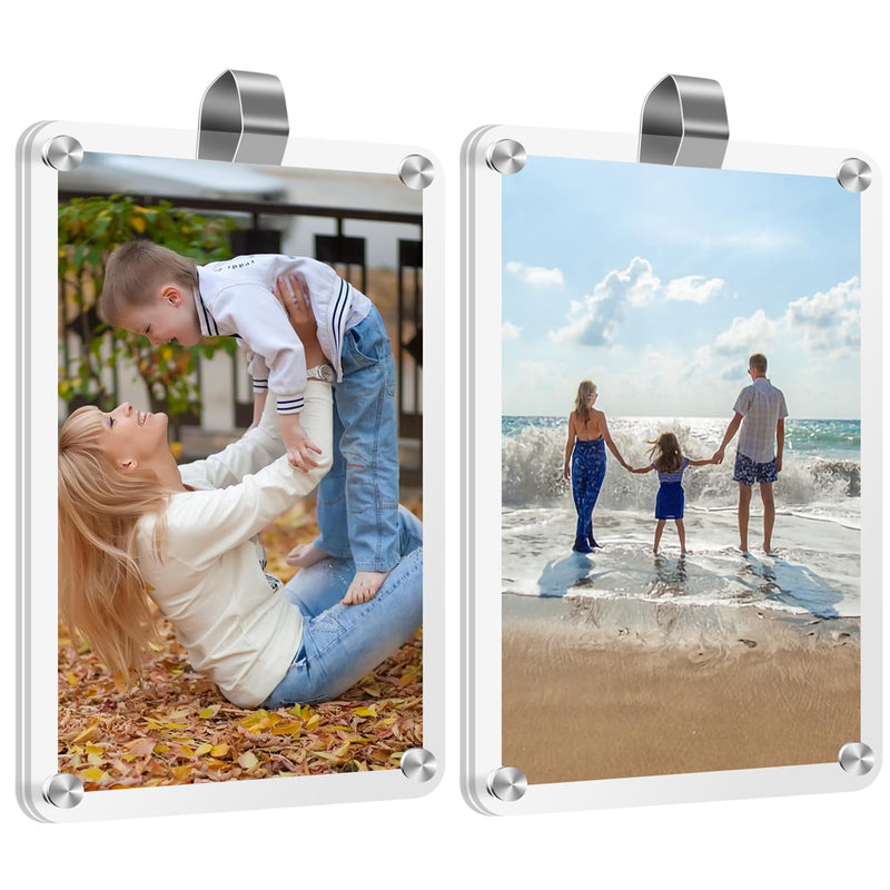 XMALL 2Pcs Car Picture Holder, Suitable for car Visor,Universal for Any Vehicle Model，Show Personal or Family Photos，Great Gift for Drivers，3.5"X2.4" ﻿ 3.5"x2.4"