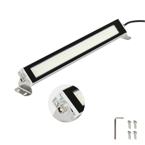 Industrial Machine LED Tube Light 10W 1200LM, 13.8In 6500K DC 24V CNC Machine Work Light IP67 Waterproof LED Explosion Proof Lighting No Plug 24.0 Volts (DC) 10.0 Watts