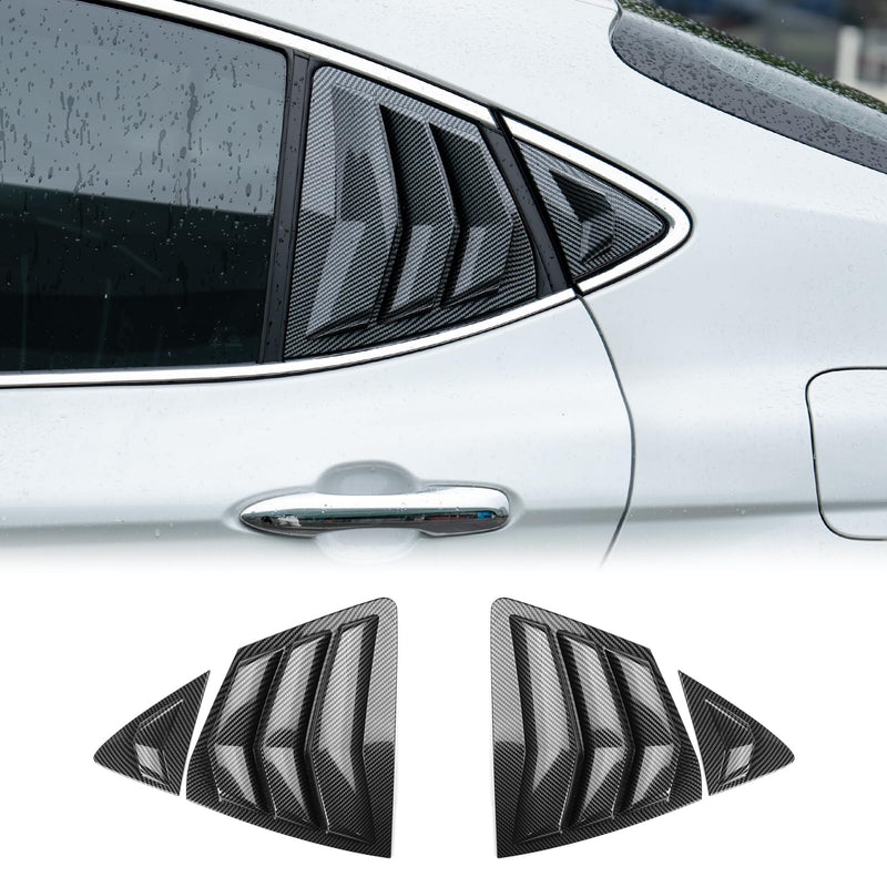 CKE for 9th Gen Camry LE SE XLE XSE Compatible with Toyota Camry 2025 2026 Accessories Sporty Car Exterior Rear Side Window Louvers Air Vent Scoop Shades Cover Trim Blinds -Carbon Fiber Style Carbon Fiber Style