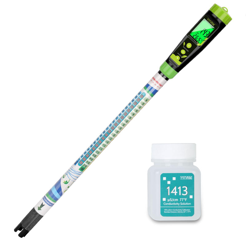 Truncheon Nutrient Meter for Hydroponics, PPM Meter for Nutrients Digital Water Tester EC TDS Tester(EC/PPM500/PPM700/CF) Specifically Designed for DWC,Reservoir, Aquaponics, Indoor Plant Grow YK-E03A