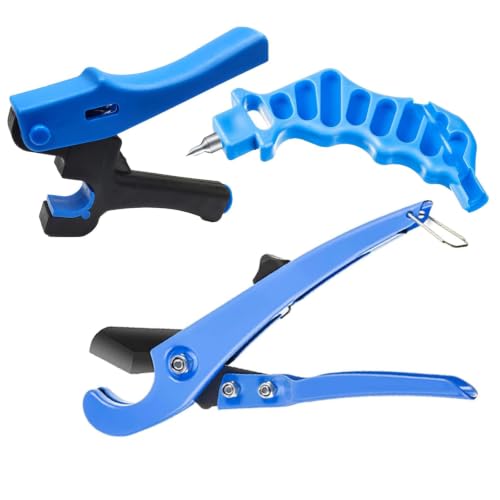 3 Pcs Drip Irrigation Hole Punch Tool, 2 in 1 Precision Sprinkler Hose Cutter & Hole Punch, Drip Irrigation Punch Tool PE Irrigation Pipe Efficient Garden Watering System Fits 16/20/25mm
