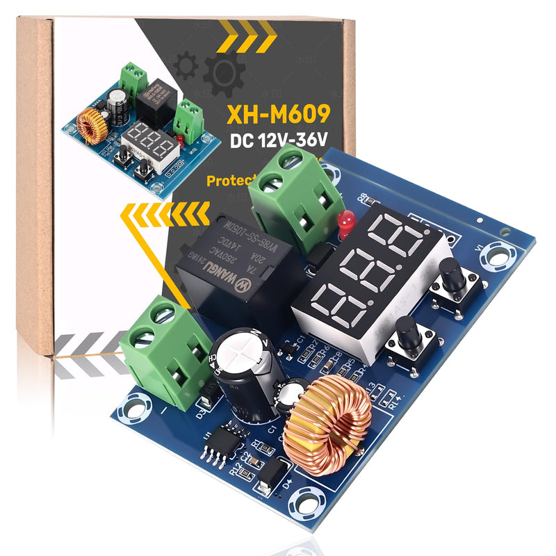 8PCS 12V-36V DC Voltage Protection Module Digital Low Voltage Protector Disconnect Switch Over Discharge Protection Module 8PCS