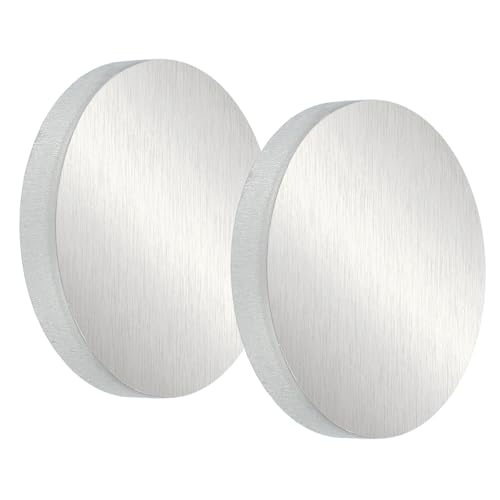 PATIKIL 6061 Aluminum Disc, 2 Pcs 3.9x5/9 Inch Round Flat Plain Aluminum Metal Plate for Industrial Crafting DIY 3.9x5/9"