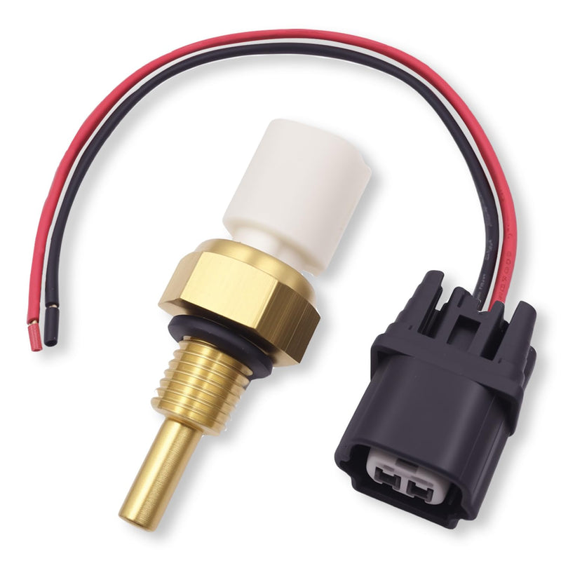VEHICODE Engine Coolant Temperature Sensor, ECT Water Temp Sensor Compatible with Honda Civic Accord CRV HRV Pilot Ridgeline Fit Odyssey, Acura MDX RDX TSX TL RL, Replace 37870-RTA-005, w/Connector