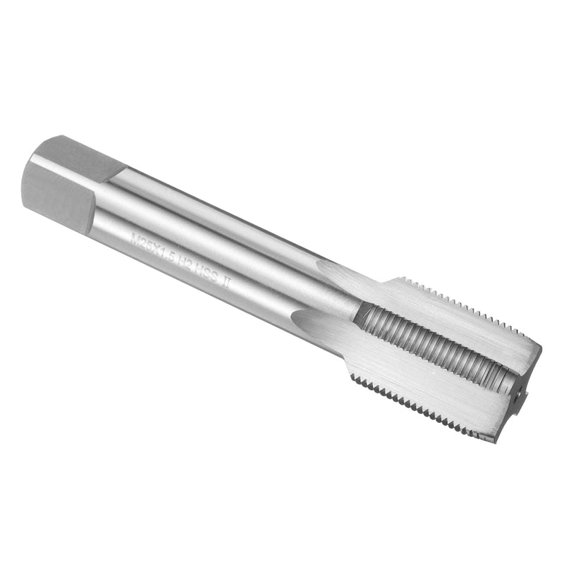 uxcell Hand Plug Tap M25 x 1.5 H2 Metric Thread Plug Style Taps Straight Flute Screw Tapping Threading Tool High Speed Steel HSS6542