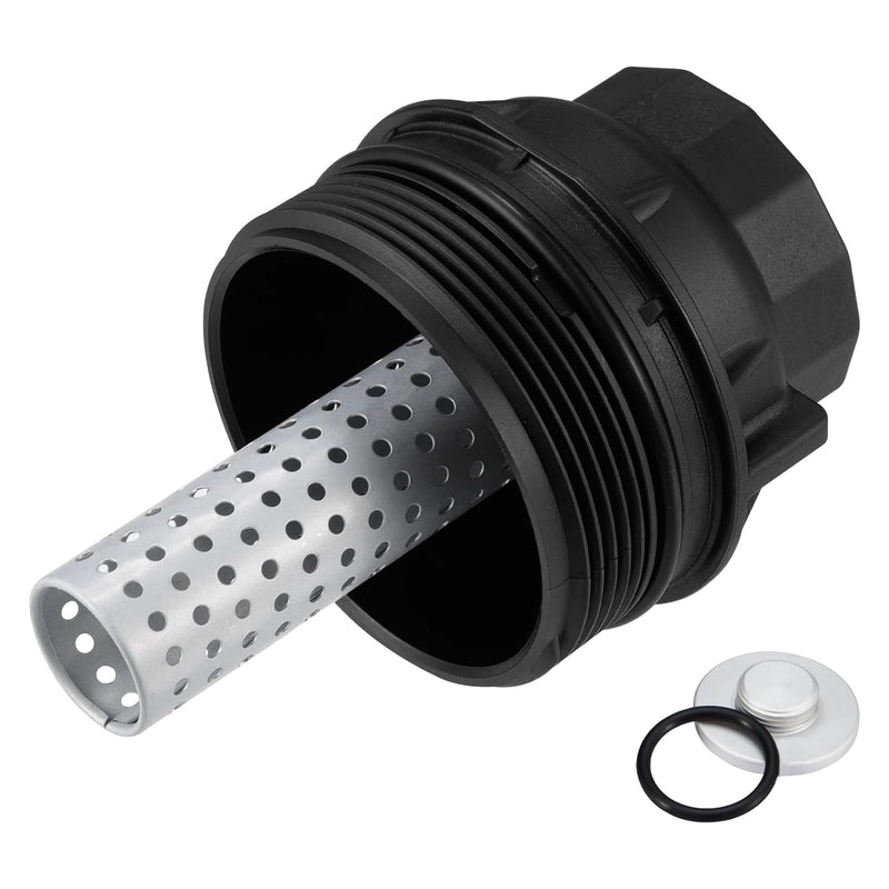 15620-38010 Oil Filter Housing Cap Assembly With Oil Plug Drain, Fit for Toyota Tundra, Sequoia, Land Cruiser & Lexus LX570, Replace 15620-0S010 15620-38010