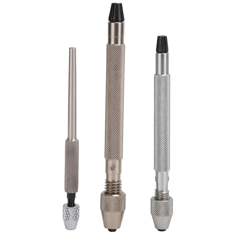 3 Pcs Pin Vise Hand Drill Set, Watch Repair Tool Accessory, Metal Hands Drill for Watchmakers Drilling Tool