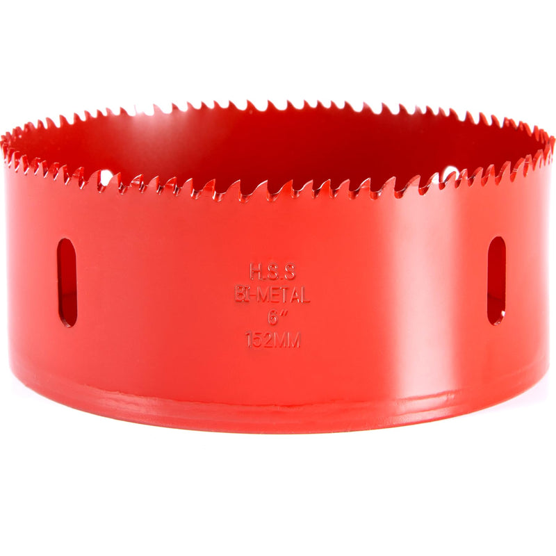6"(152MM) Bi-Metal M42 Hole Saw with 8% Cobalt– Deep Cut 2" Depth HSS Hole Cutter for Wood, Plastic, Drywall, Metal Sheet & Hardened Stainless Steel（Without Arbor） M42 6 in Deep Hole Saw 1