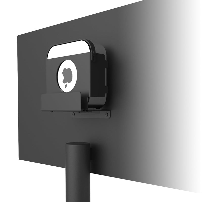 Compatibe for Mac mini M4 Monitor Back Stand, wallmount, Desktop Bottom Mount, Supports Screw and Adhesive Installation. Built-in Fixed Slot for USB hub or Portable Hard Drive.(Black) black