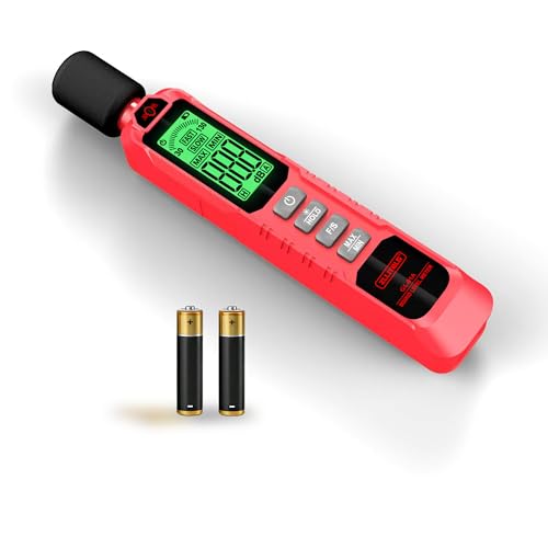 ZLLJYBLG GL81A Decibel Meter, 30-130dB Digital Sound Level Meter with A-Weighted, Fast/Slow Response, Max/Min Hold, Backlit Display, Noise Tester for Home, Work, Factory, Classroom（Red）