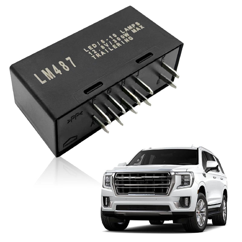 LED Flasher Relay Turn Signal Replace# 15231201 LM487 15764135 10383321 Hazard Warning and Turn Signal Flasher Compatible with 2003 2004 2005 2006 2007 Hummer Chevy Cadillac GMC
