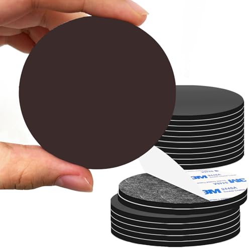 Flexible Magnetic Dot with Self Adhesive,Big Round Magnets with Adhesive Backing for Crafts Whiteboard, Refrigerator Crafts DIY School,18 Pcs 60mm Diameter 2.36”x 0.08”