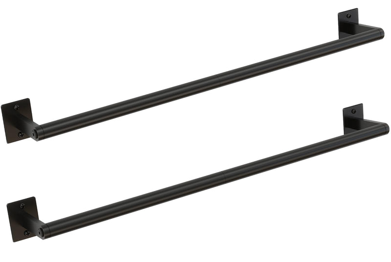 2 Packs 24 Inch Bathroom Towel Bar, Matte Black Towel Racks for Bathroom, JIAPAIDUO Bathroom Towel Rack Wall Mounted, Bath Hand Towel Holder Organizer, Modern Home Decor Towel Rod 24 inch (2 Packs)