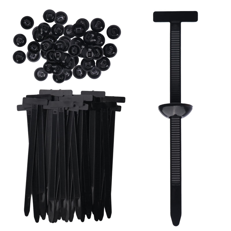 100 Pcs Nylon Universal Cable Tie Buckle for Car - Self-Locking and Easy Install Zipper Clips with Pin & Button Design - UV-Resistant Zip Tie for Quick and Effortless Car Daily Repair 100