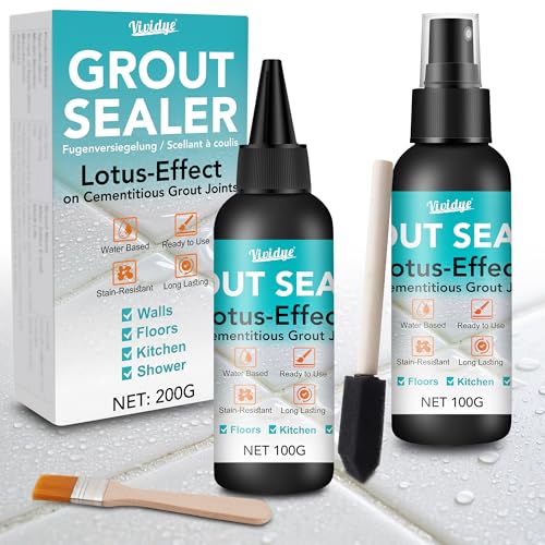 7oz Grout Sealer, 100% Safe Grout Sealant for Shower, Bathroom, Floor, Wall