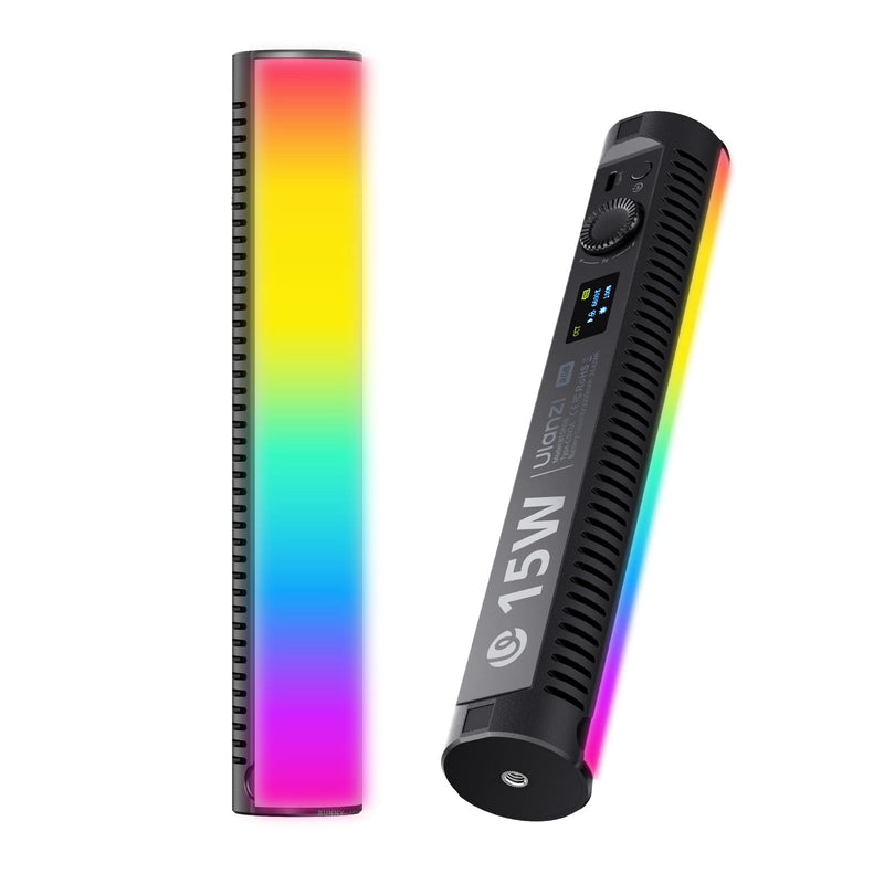 ULANZI B15RGB Magnetic RGB Light Wand - Handheld LED Video Light Stick with Diffuser, 3300mAh 1800-9000K 20 Effect Dimmable Camera Tube Light for Video Recording Studio Photography TikTok YouTube Vlog 1 pcs-Medium