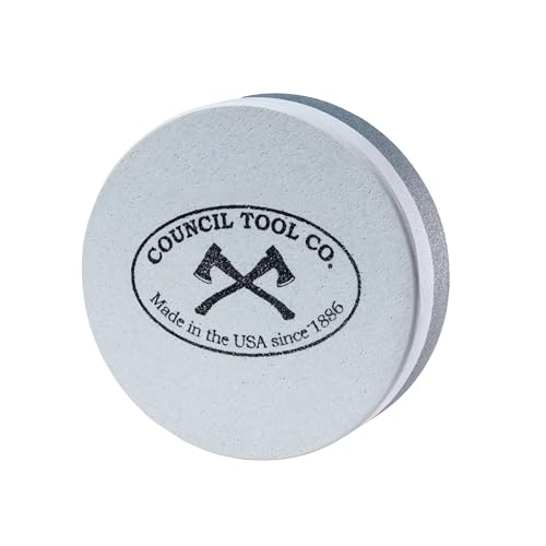 COUNCIL TOOL 240/400 Grit Sharpening Puck, For Field Axes & Machetes