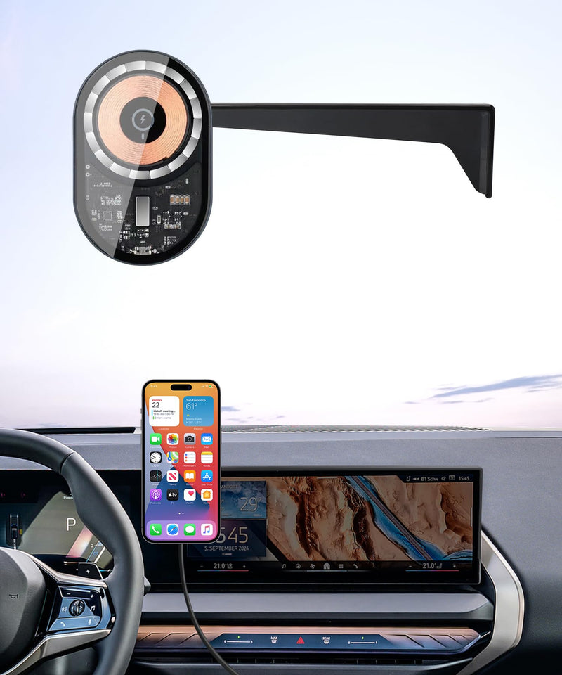 15W Wireless Charging Car Phone Holder for BMW X3 2025-2026, 14.9" Screen | Magsafe Accessories Fast Charging Magnetic Cell Phone Holder Clip Compatible with iPhone Android, 3D Fit Vehicle Phone Stand 14.9-inch for 2025-2026 X3
