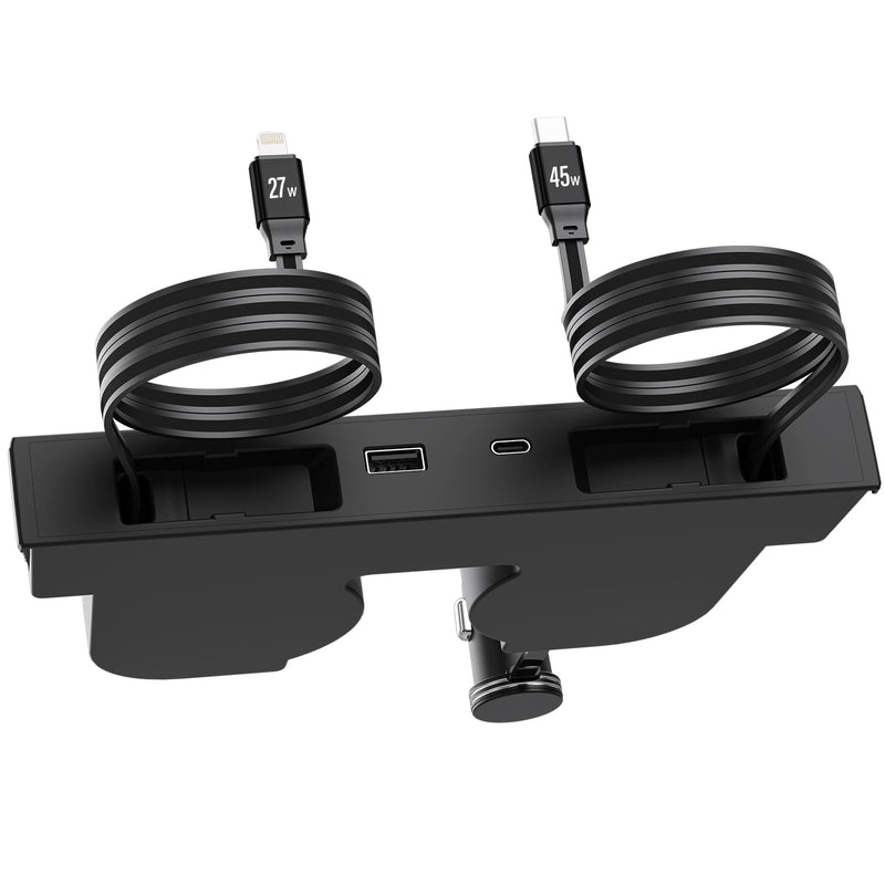 USB HUB for Tesla New Model Y Juniper & Model 3 Highland，Hidden Docking Station Design，Tesla Model 3 (2024 2025 2026)/New Model Y Juniper Accessories for Phone Charger Fast Charging Cables for Model 3 2024 2025（45W）/Model y juniper