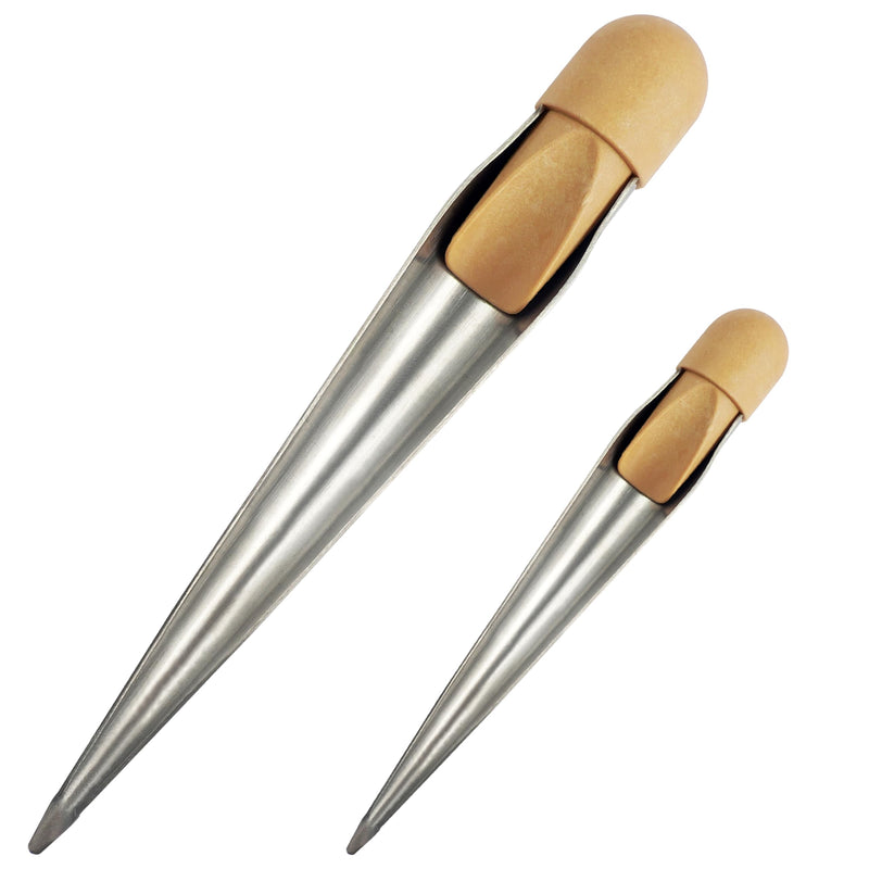 Boat Rope Splicing Tool Stainless Steel Rope Splicing Spike FID with Wood Handle for Rope Line Wire Diameter 1/8" 1/2" 1" Small+Large