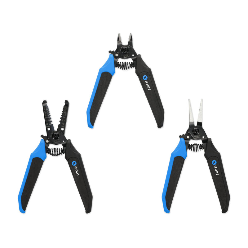 iFixit Mandible 3-Piece Plier Set for Electronics and Household DIY Repair