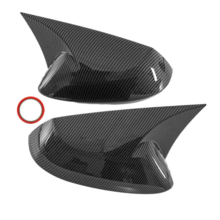 Ox Horn Side Rearview Mirror Cover Compatible with Toyota Corolla 2020 2021 2022 2023 2024 2025 Door Side Mirror Trim Cover(Carbon Fiber) Carbon Fiber