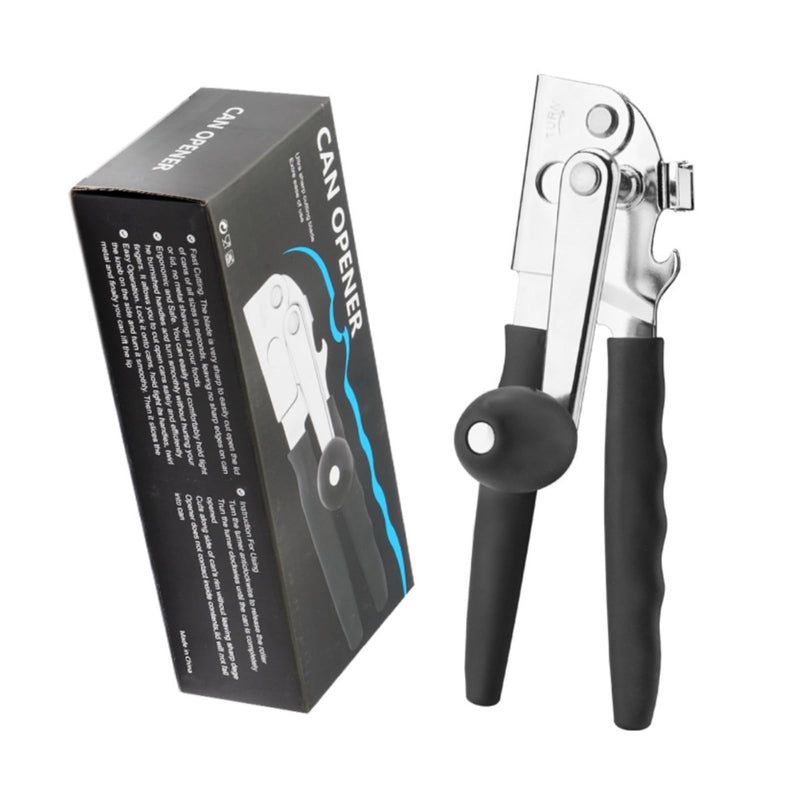 Manual Can Opener Heavy Duty Stainless Steel Handheld Can Opener for Seniors, Smooth Edge Safe Cut Kitchen Tool for Home Cooking Use