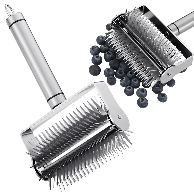 Wonderjune Freeze Drying Pin Roller for Blueberries Stainless Steel, Honey Uncapping Roller