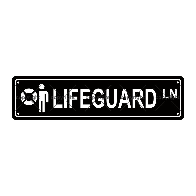 LIFEGUARD LN PEOPLE Metal Tin Street Sign Bar Cafe Garage Cave Home Room Wall Bathroom Farmhouse Garden Porch Patio Decor, 16 x 4 Inch LIFEGUARD
