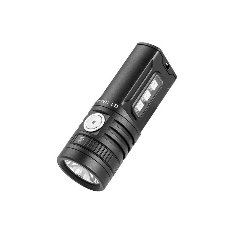 LUMINTOP GT Nano 6.0 Powerful Mini Thrower Flashlight, 720 Lumens with 410m Beam Distance, USB-C Charging, RGBW & UV Side LEDs, Magnetic Tailcap, IPX-8 Waterproof, Compact EDC Flashlight GTNANO V6 Black
