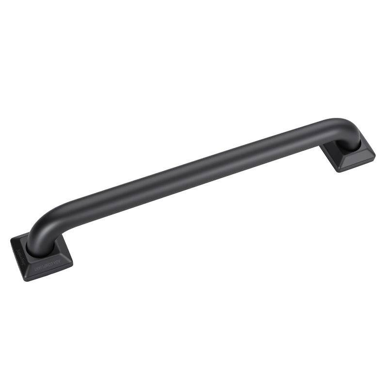 joyrain 500lb Capacity Stainless Steel Grab Bar - Heavy Duty Bathroom Safety Rail for Elderly, Anti-Slip Shower Handle, ADA Compliant (Matte Black, 16 inch) Matte Black