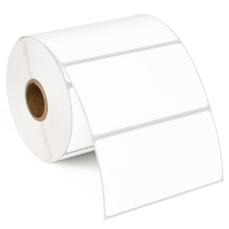 L LIKED 4" x 2" Blank Removable Labels with No Residue, Water and Oil Resistant, Use for Both Home and Office (1 Roll, 750 Labels) 4x2-750
