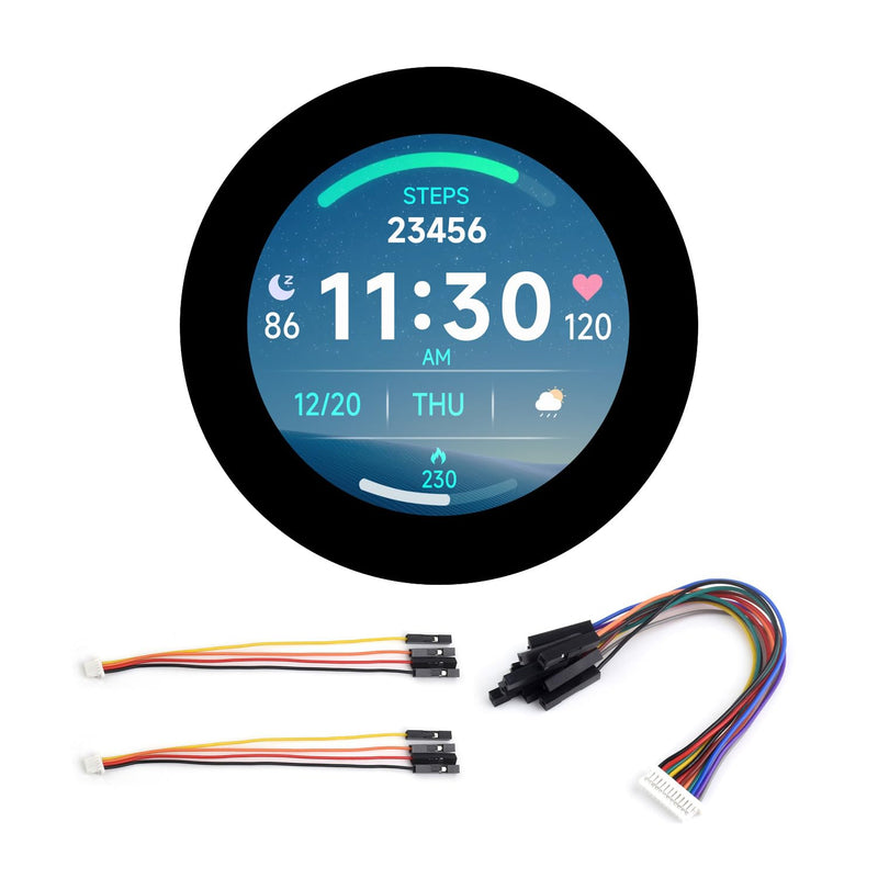 Waveshare RP2350 2.8inch Round Display Development Board, 480×480, Based On The Raspberry Pi RP2350B Dual-core & Dual-Architecture Microcontroller, RGB Interface