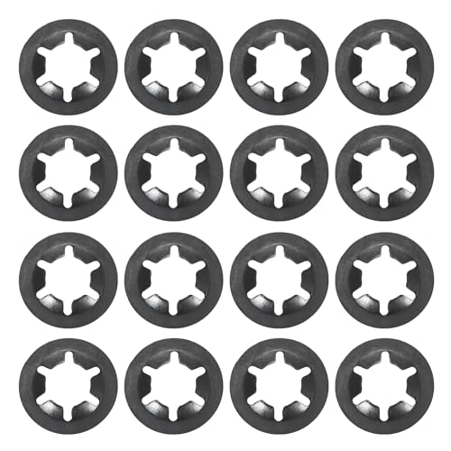 MECCANIXITY 220Pcs Internal Tooth Lock Washers, M12 ID 25mm OD Star Locking Washer Quick Speed Retaining Clips Fasteners for Machinery, Automobile, Industrial Use, Flat Edge M12x25mm 220